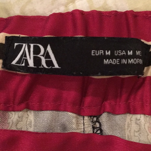 Zara paisley scarf print wide leg pants - Picture 9 of 12